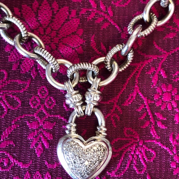 Silver 925 with 1/4ct Diamond Heart Necklace. - Picture 2 of 10